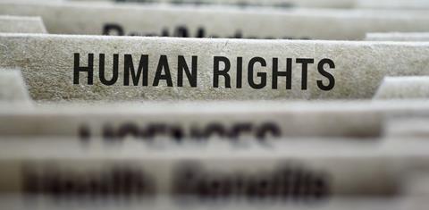 A file labelled 'Human Rights'