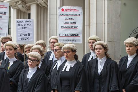 London criminal barristers strike outside the Supreme Court