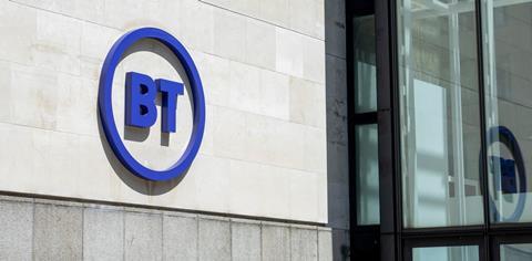 BT logo, London office