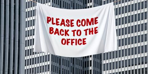 Back to office sign