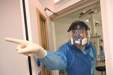 PPE-NHS-hospital-worker-visor