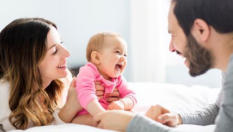 New parents with their baby