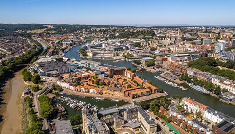 Aerial view of Bristol