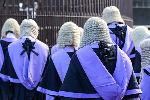 Circuit judges in wigs and gowns