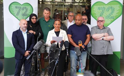 Grenfell survivor Natasha Elcock speaking after the publication of the final report of the Grenfell Tower Inquiry