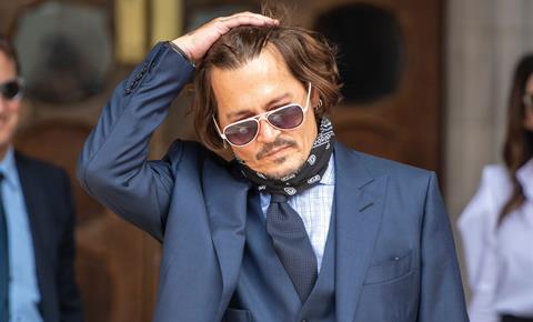 Johnny Depp leaves the Royal Courts of Justice following his libel case