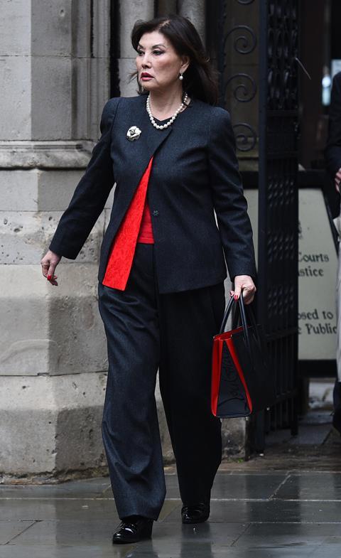 Lady Hiroko Barclay leaves the High Court in London