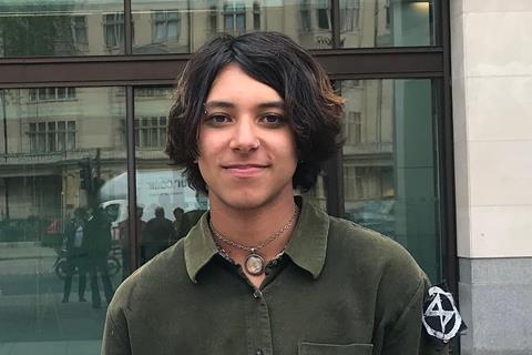 Elliott Cuciurean outside Westminster Magistrates' Court in London, 2019