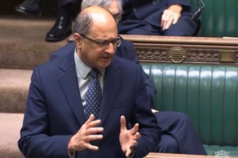 Shailesh Vara MP in the House of Commons during Justice Question