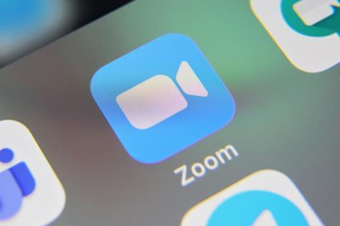 Zoom app logo displayed on phone