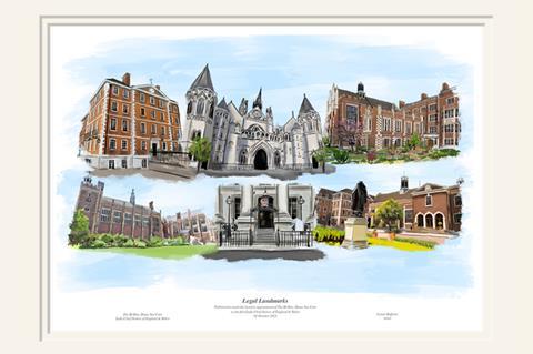 London Legal Landmarks print