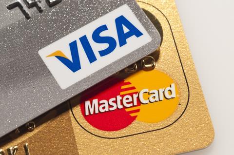 Mastercard and Visa cards