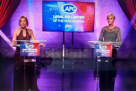 Solicitor Jenny Beck QC and Sky News presenter Anna Jones kick off this year's Legal Aid Lawyer of the Year Awards ceremony