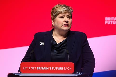 Emily Thornberry speaks during the Labour Party Conference, Liverpool, 2023