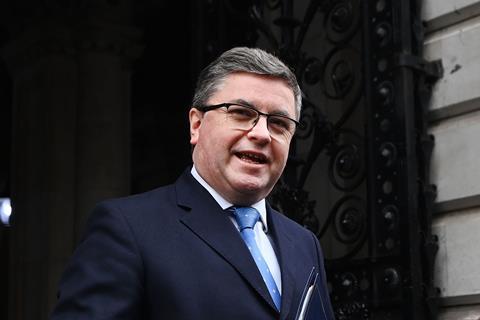 Lord Chancellor and Secretary of State for Justice Robert Buckland returns to 10 Downing Street following a cabinet meeting