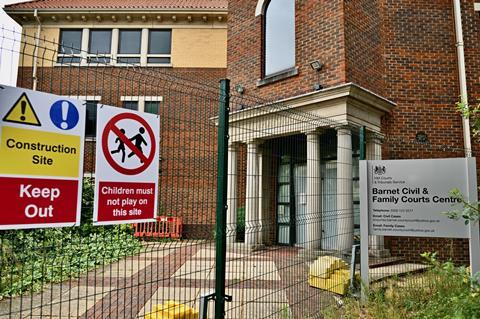 Barnet Civil and Family Courts Centre closed for renovation since November 2024