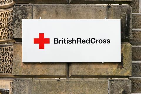 British Red Cross sign