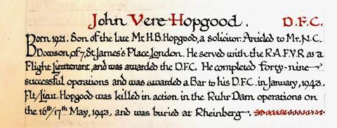'Dambuster' John Vere Hopgood