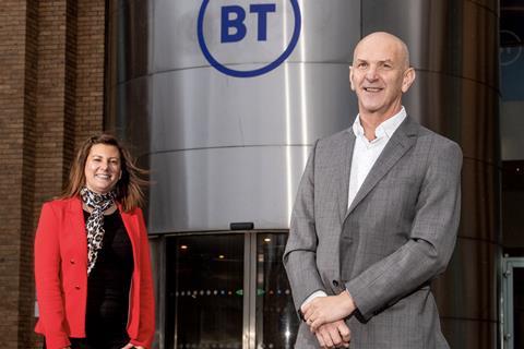 Leeanne Whaley, BT’s transformation director for legal and George McKinney, director of technology and services at Invest NI