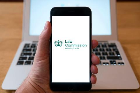 Law Commission logo shown on smartphone