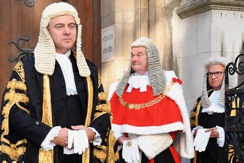 Brandon Lewis MP arrives to be sworn in as lord chancellor