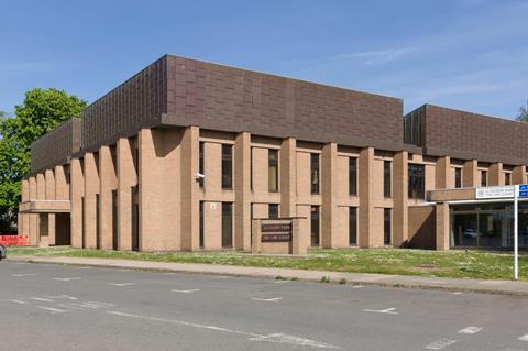 Wrexham county and family law court buildings in Bodhyfryd, Wrexham, North Wales