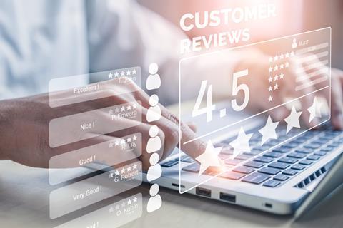 Online customer reviews