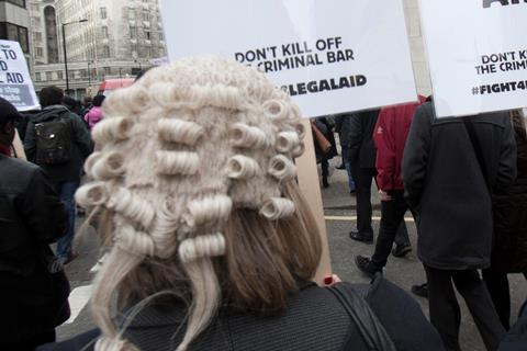 Legal aid protest
