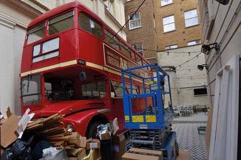 Old Bank of England bus