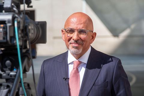 Former chancellor Nadhim Zahawi