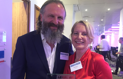  Sheila Donn with her husband Alan Russell at the Legal Aid Lawyer of the Year awards