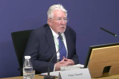 Sewell giving evidence during the Post Office Inquiry