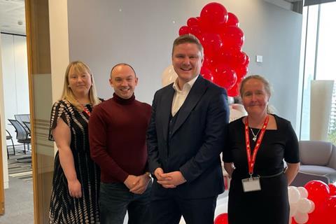 (left to right) finance and business services manager Carolyn Smith, projects and business solutions manager Sean Edwards, executive partner David Jones and people and organisational development manager Janet Westwell