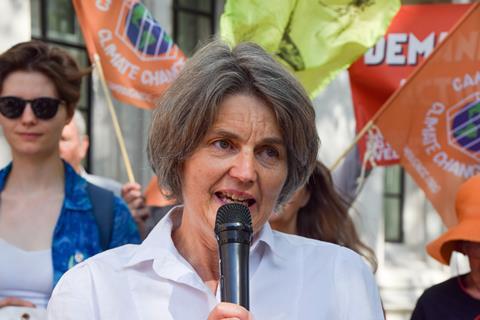 Sarah Finch outside the Supreme Court