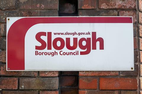 Slough Borough Council sign