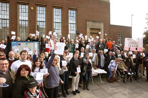 Court protest