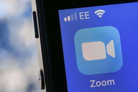 Zoom app icon on phone