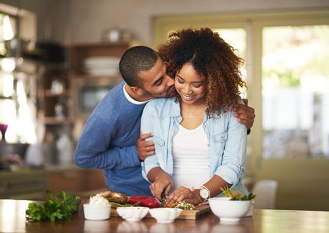 Couple at home