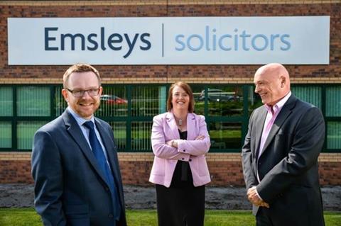 Emsleys Solicitors Director and Head of Conveyancing Alistair McKinlay, Head of Finance Judith Hogg and Director Peter Watson