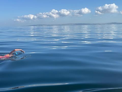 Karen Mee swimming the Channel