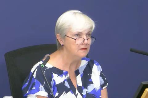Mandy Talbot during the Post Office Inquiry
