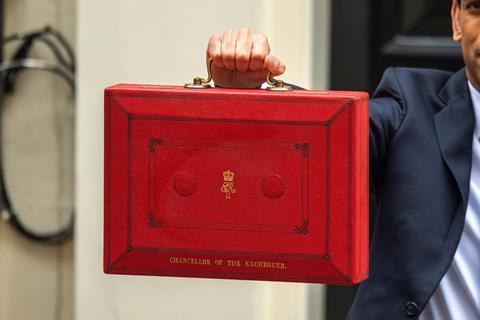 The red box held by Chancellor of the Exchequer, Rishi Sunak, outside number 11 Downing Street