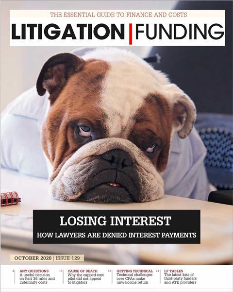 Litigation Funding Cover Oct 2020