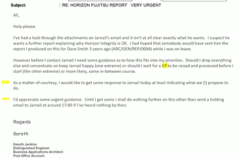PO email 27 June