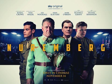 Nuremberg (2025) poster, dir. James Vanderbilt