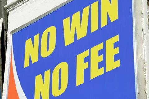 No win, no fee sign