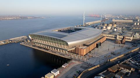 Everton's new stadium at Bramley Moore dock in Liverpool
