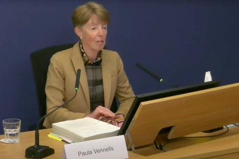 Paula Vennells gives evidence at the Post Office Inquiry