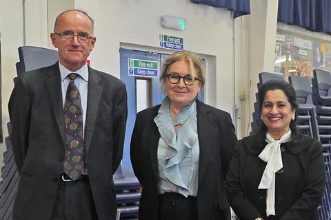 From left: Chairman of the Sentencing Council Lord Justice William Davis, Lady Chief Justice, and Her Honour Judge Khatun Sapnara