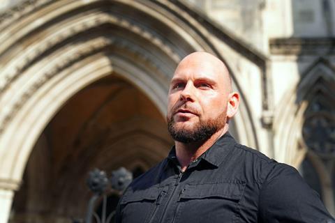 Dean Gregory, father of Indi Gregory, outside the Royal Courts of Justice